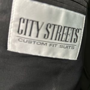Nice suit Black City Streets Brand pants size 32 Jacket is 42